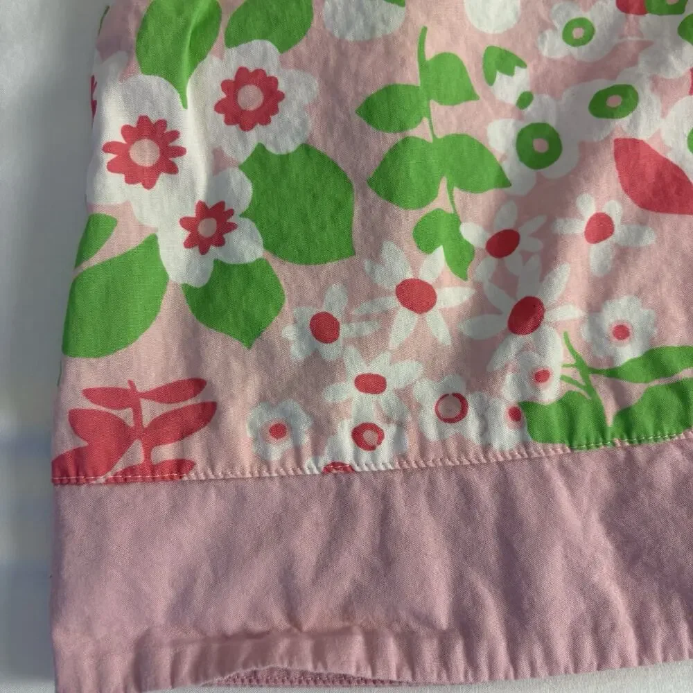 Gymboree Sleeveless Infant Girl’s A-line Dress 12-18Mo Pink Floral Bow Mod Retro